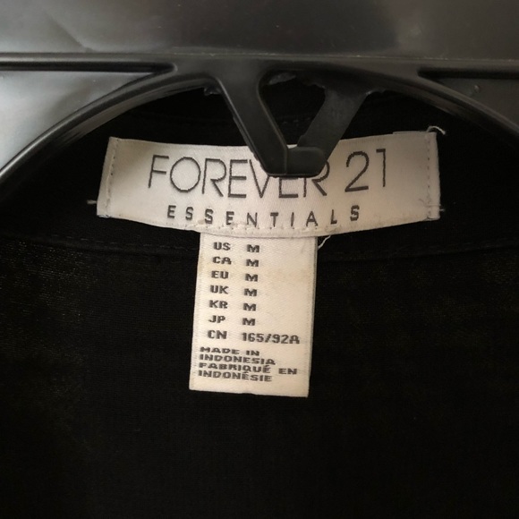 Forever 21 Black Sheer Button Down - Picture 3 of 5